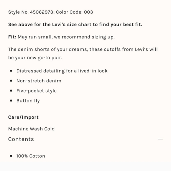 Levi's Faded Black Grey High Rise Button Up Jean Short Size 31 - Picture 12 of 13